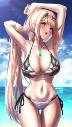 mythra from nintendo by hakusai