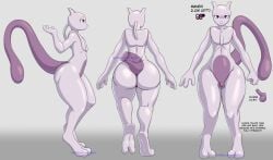 2024 2_toes 3_fingers anthro ass balls big_butt black_text closed_smile disembodied_penis english_text erection feet fingers flaccid front_view generation_1_pokemon genitals grey_background grey_body hi_res humanoid_genitalia humanoid_penis legendary_pokemon long_tail male maneki_(mykiio) measurements mewtwo model_sheet mouth_closed multicolored_body mykiio nintendo nude nude_anthro nude_male penis pokemon pokemon_(species) rear_view side_view simple_background small_balls small_penis smile solo standing tail text toes url watermark wide_hips