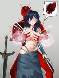 1girls 1monster absurd_res ayase_yuu blue_eyes blue_hair blush breasts breasts_out confusion dark_souls dress female groping_breasts heiz_illust high_resolution highres implied_penetration implied_sex interspecies interspecies_sex large_breasts o_face phase_connect phase_connect_jp phase_kaleido suprised suprised_look sword tattoo tattoo_on_hips torn_clothes torn_clothing virtual_youtuber vtuber