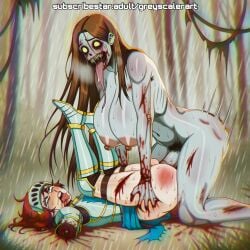 ai_assisted ai_generated bad_end breasts death femboy futa_on_male futanari game_over girly girly_boy greyscaler guro huge_ass huge_balls huge_breasts huge_butt huge_cock huge_thighs male male_only monster monster_girl necrophilia undead undead_futa wide_hips world_of_lust:_the_spire zombie zombie_girl