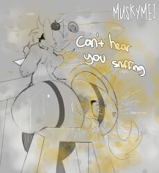 anthro anus apple ass big_butt bodily_fluids butt_sniffing chair drawing drawing_tablet duo fart fart_cloud fart_fetish fart_sniffing farting_at_viewer farting_on_face food fruit furniture genitals holding_object male musk musk_clouds musky_balls musky_butt muskymei on_chair pencil plant sitting sitting_on_chair sitting_on_stool smelly smelly_butt sniffing solo sweat sweaty_butt sweaty_genitalia