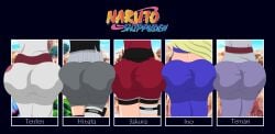artist_name artist_request ass_comparison ass_focus big_ass big_butt hinata_hyuuga ino_yamanaka naruto naruto:_the_last naruto_(series) sakura_haruno temari tenten