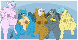 2019 3_toes 5_fingers absurd_res anthro areola ass avian beak belly big_ass big_breasts big_butt border breasts butt coatieyay female female_only friendship_is_magic gabby_(mlp) gallina gallus_(mlp) genderswap gilda_(mlp) group gryphon hi_res hips huge_ass huge_breasts huge_butt large_ass large_breasts large_butt looking_at_viewer my_little_pony my_little_pony_the_movie nipples nude princess_skystar_(mlp) pussy rule_63 silverstream_(mlp) sitting thick thick_ass thick_thighs thighs toes top_heavy white_border wide_hips wings