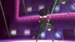 1girls 3d 3d_animation black_gloves blush boots dancing female high_heel_boots hololive hololive_japan holox hoodie mmd music no_panties red_eyes red_skirt sakamata_chloe silver_hair stockings tagme video vtuber white_hair white_shirt