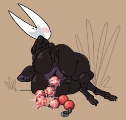 1girls alternate_version_available anal anal_beads anal_insertion anal_juice anus arthropod arthropod_abdomen_genitalia ass behind_view big_ass big_butt blush bottom_heavy bubble_butt curvaceous curvy curvy_figure donut_anus female female_only hollow_knight hollow_knight:_silksong hornet_(hollow_knight) huge_ass nude on_side puffy_anus pussy sex_toy solo solo_female spread_anus spread_ass thick_thighs torururuu unseen_female_face voluptuous voluptuous_female wide_hips