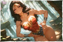 1girls 2d _lazygunn ai_generated big_breasts black_hair bracers breasts bustier cleavage dc dc_comics dc_super_hero_girls fat_ass female female_focus female_only hourglass_figure large_breasts laying_down long_hair miaulust on_bed panties sexy solo solo_female solo_focus squeezing_breast tagme thick_thighs tiara wonder_girl wonder_woman wonder_woman_(cosplay) wonder_woman_(injustice) wonder_woman_(series)