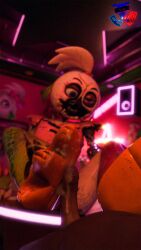 avian bird blender_(artwork) blender_cycles chicken digital_media_(artwork) feet female five_nights_at_freddy's five_nights_at_freddy's:_security_breach foot_fetish foot_focus foot_play footjob galliform gallus_(genus) glamrock_chica_(fnaf) hi_res looking_at_another looking_down machine male male/female paws paws_on_penis phasianid robot robot_anthro robotic rookieanimator210 scottgames sex shattered_glamrock_chica sitting steel_wool_studios