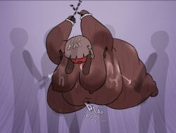 2025 anthro areola armpit_tuft ass belly big_areola blush bodily_fluids body_hair bondage bound breasts brown_body brown_fur canid canine canis captured chained_cuffs chains comic cuff_(restraint) cum cum_on_belly cum_on_body cum_on_breasts domestic_dog dorothy_b_hound ejaculation english_text faceless_character faceless_male female female_focus female_penetrated from_behind_position fur genital_fluids group handcuffs hanging_by_arms happy_trail headpat huge_areola male male/female male_penetrating male_penetrating_female mammal masturbation mature_anthro mature_female metal_cuffs nipples obese obese_anthro obese_female overweight overweight_anthro overweight_female oxkingky penetration penile penile_masturbation plap restraints sagging_breasts sex shadowy_figure solo_focus stroking_penis suspension suspension_bondage sweat text tongue tongue_out