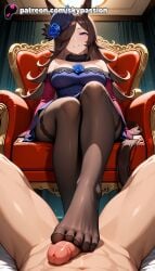 1boy 1girls 2025 ai_assisted ai_generated anime artist_name bare_shoulders big_breasts big_chest big_penis black_legwear blue_flower blue_rose blush breast breasts brown_hair bust busty chest cock dick dress explicit feet feet_fetish female femdom flower foot_fetish foot_play footjob hair_ornament hair_over_one_eye hi_res high_quality high_resolution highres indoors large_breasts light_particles long_hair looking_at_viewer pantyhose patreon patreon_username penis pov purple_eyes purple_rose rice_shower_(umamusume) rose sitting skypassion smile solo_focus stable_diffusion straight toejob toes umamusume umamusume_pretty_derby uncensored very_long_hair watermark