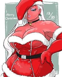 1girls 2019 alien alien_girl alternate_breast_size alternate_outfit armpit armpits bell_collar belt big_ass big_breasts bonyu breasts choker christmas cleavage clothed dragon_ball dragon_ball_z dragon_ball_z:_kakarot earrings eye_contact eyebrows eyelashes eyeshadow female female_only ginyu_force gloves hair hair_over_one_eye half-closed_eyes humanoid large_breasts lipstick long_hair looking_at_viewer makeup mistletoe pink_lipstick purple_eyes red_skin santa_claus_(cosplay) santa_costume santa_hat solo_female text thick_thighs voluptuous watermark white_hair wide_hips x-mas