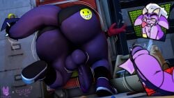 absurd_res accessory anthro ass balls bandai_namco big_balls big_butt big_penis bottomwear cabinet clothing demon digimon digimon_(species) duo erection fatzoimp focused footwear furgonomics genitals gloves hammer handwear hi_res hotpants ico_(fatzoimp) imp impmon jewelry male male/male penis penis_poking_out qualske98 qualske_(character) ring screwdriver shelf shoes shorts slightly_chubby slightly_chubby_male smiley_face swaying tail tail_accessory tail_jewelry tail_ring target toolbox tools