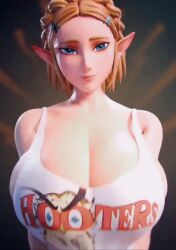 princess zelda from hooters by scrag boy