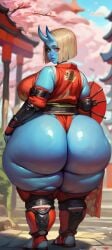 1girls ai_generated ass_bigger_than_head ass_cheeks ass_focus back_view backboob bbw big_breasts blonde_hair blue_skin blue_skinned_female bob_cut bottom_heavy bottom_heavy_female bubble_butt cellulite cherry_blossom cherry_blossoms child_bearing_hips chubby chubby_ass chubby_female dummy_thicc eye_visible_through_hair eyes_visible_through_hair fantasy_world fat fat_ass fat_butt fat_legs female gigantic_ass gigantic_balls gigantic_thighs gnarrl hip_dips huge_ass huge_breasts huge_butt hyper_ass hyper_butt hyper_hips hyper_thighs japanese_clothes japanese_clothing japanese_female massive_ass massive_butt massive_thighs monster_girl obese obese_female oiled_ass oni oni_female oni_girl oni_horn oni_horns outdoors oversized_ass overweight overweight_female plump plump_ass plump_breasts plump_lips plump_thighs red_eyes samurai samurai_girl short_hair shortstack shortstack_female solo ssbbw stacked stacked_lady standing thick_ass thick_legs thick_thighs wide_hipped_female wide_hips