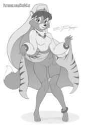 2019 anthro breasts canid canine clothing dipstick_tail disney female fox fur hair lotta_lamour mammal multicolored_tail panties panties_around_legs panties_down pussy scificat solo talespin underwear