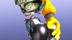 1girls 3d arched_back ass ass_grab big_butt blonde_hair fangs glendaterra helmet imp imp_midna looking_at_viewer looking_back_at_viewer midna nintendo nude nude_female solo solo_female the_legend_of_zelda thick_thighs tongue tongue_out twilight_princess wide_hips