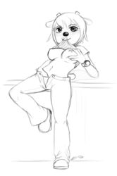 2019 absurd_res anthro belt bluechika blush bovid breasts caprine clothed clothing clothing_lift female footwear hair hand_in_panties hand_in_underwear hi_res lammy_lamb mammal navel nipples panties parappa_the_rapper sheep shirt shirt_lift solo sony_corporation sony_interactive_entertainment topwear um_jammer_lammy underwear video_games wristwear