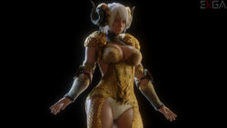 1girls 3d big_breasts blender breasts cleavage ela_(exga) exga female female_only kulve_taroth_(armor) large_breasts monster_hunter monster_hunter_world panties solo thick_thighs wide_hips