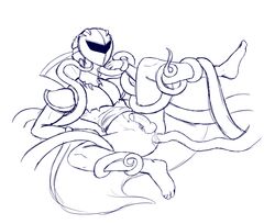 1boy armor bottomless cape consensual_tentacles cum_in_ass gay giaru_(artist) humanized kirby_(series) knight male_only mask meta_knight monochrome penis solo solo_male tentacle tentacle_in_anus tentacle_in_mouth tentacle_on_male tentacle_sex