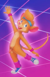 accessory circumcised clothing headband hi_res leg_warmers legwear male male_only mammal mouse murid murine neon_grid penis roasky rodent solo_male vaporwave