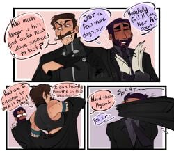 2boys agent_stone bara bileshroom comic comic_page comic_panel dr._eggman ivo_robotnik nsfwshroom part_1 robotnik sonic_(series) sonic_the_hedgehog_(film) sonic_the_hedgehog_(series) sweat sweatdrop sweating