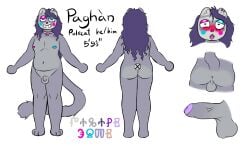 anthro anus ass balls blue_blush blue_eyeshadow blue_nipples blush blush_lines collar collar_only ear_piercing eyeshadow femboy flaccid foreskin genitals glans hair heart_eyes heart_symbol hi_res long_hair looking_pleasured makeup male mammal model_sheet multiple_piercings mustelid name_tag nipples nude paghan pathetic_pagan penis piercing pink_blush pink_eyeshadow pink_nipples pink_nose polecat_(mustelid) purple_eyes purple_glans purple_hair simple_background small_penis solo thick_penis tongue tongue_out uncircumcised vein veiny_penis