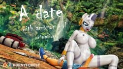 16:9 3d_(artwork) absurd_res anthro backpack big_breasts bodily_fluids breasts canid canine clothing cover_art cum cum_on_penis digital_media_(artwork) duo equid equine erect_nipples female forest friendship_is_magic genital_fluids genitals hair hasbro hi_res hornyforest horse humanoid_genitalia humanoid_penis jungle male male/female mammal my_little_pony nipples nude open_mouth penis plant pony pussy sex tongue tongue_out tree widescreen zebra zecora_(mlp)