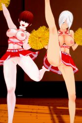 angel_(kof) cheerleader_outfit king_of_fighters kof shermie_(kof) venasreturn1