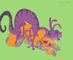anal anal_sex anthro big_blue_bubble chameleon disney duo female fur hoola_(my_singing_monsters) lizard male monster monsters_inc my_singing_monsters orgasm_face penetration pixar purple_body purple_scales randall_boggs ratnamedgopher reptile scales scalie taur tongue tongue_out yellow_body yellow_fur