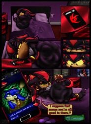 anthro aroused autofellatio belly big_belly black_arms_(sonic) bodily_fluids comic cramped dripping drooling duo eulipotyphlan genital_fluids genitals green_insides green_internal hedgehog hi_res hybrid internal_vore lbely male male/male mammal masturbation oral oral_masturbation oral_vore penile penile_masturbation penis precum safe_vore saliva saliva_drip sega shadow_the_hedgehog sharp_teeth sonic_the_hedgehog sonic_the_hedgehog_(series) stomach_acid stomach_bulge struggling struggling_prey talking_to_pred talking_to_prey teeth vore