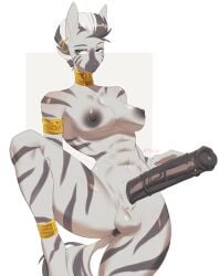 animal_genitalia animal_penis anklet anthro anus balls big_penis breasts equid equine equine_genitalia equine_penis erection friendship_is_magic fur futanari genitals grey_body gynomorph hand_on_penis hasbro hi_res intersex jewelry mammal my_little_pony nipple_piercing nipples nude_anthro nude_gynomorph oatmealkasha penis piercing simple_background solo striped_body stripes tail white_background white_body white_fur zebra zecora_(mlp)