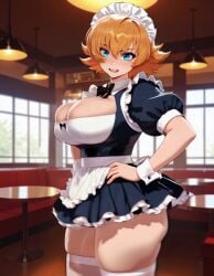 ai_generated ai_video animated animation balecxi bar_(place) black_dress black_panties blue_eyes blush bouncing_breasts dance frilled_dress frills igawa_sakura indoors jiggle jiggle_physics jiggling_breasts kling_ai large_breasts lilith-soft looking_at_viewer maid maid_headdress no_sound orange_hair puffy_sleeves short_dress short_hair solo stay_blocky tagme taimanin_(series) taimanin_asagi1girl taimanin_rpgx thighs video white_thighhighs