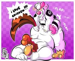 anal anthro ass ass_up avian barazoku beak big_butt bird bovid caprine chicken dialogue digital_media_(artwork) doggy_style duo english_text feathers foghorn_leghorn from_behind_position fur galliform gallus_(genus) goat hand_on_butt hi_res horn jeff_goatart looney_tunes male male/male mammal nude phasianid raised_tail red_body red_feathers sex sound_effects speech_bubble tail tail_feathers tail_grab text warner_brothers white_body white_feathers white_fur