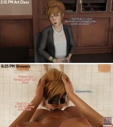 2girls 3d 3d_(artwork) 3d_render apologizing before_and_after blender blender_(artwork) blender_(software) blender_cycles blindfold blindfolded blindfolded_female breasts brown_hair correction cunnilingus dialogue english english_text female female_only female_pubic_hair femdom forced forced_cunnilingus instant_loss instant_loss_2koma kate_marsh kneeling kneeling_female kneeling_oral_position lesbian_domination life_is_strange oofoe pov pride_month pubic_hair punishment saliva saliva_trail self_upload sloppy sloppy_cunnilingus snot snot_trail spit steph_gingrich straight_to_gay talking talking_to_partner yuri