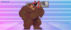 animated anthro arm_tuft attack balls barazoku bear ben_bigger chest_tuft clothing digital_media_(artwork) erection feet flaccid flaccid_bigger genitals hair hairy hi_res humanoid_genitalia jewelry legwear loop male mammal mature_male mihoyo moobs morinetsu muscular muscular_anthro muscular_male necklace nipples penis piercing pixel_(artwork) plant short_playtime slightly_chubby smile smirk solo thigh_highs tuft ursine weapon zenless_zone_zero