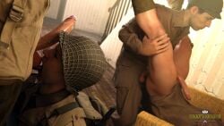anal anal_sex army ball_lick blowjob erection foursome gay gay_male gay_sex group group_sex medal_of_honor_airborne military oral oral_sex orgy soldier soldiers tommys_eagle_hq uniform ww2