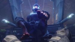 animated blue_nails dark-skinned_female feet female foot_fetish foot_focus helldivers helldivers_2 sci-fi science_fiction seaf_soldier_(helldivers) soles spaceship tagme toes video video_game video_game_franchise video_games wasplit