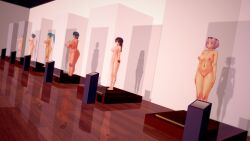 1440p araga_kiwi female fully_nude glass_box gushing_over_magical_girls hanekawa_tsubasa hibari_(senran_kagura) hiiragi_utena koikatsu koikatsu! level_1_demon_lord_and_one_room_hero mahou_shoujo_ni_akogarete minakami_sayo naked naked_female neko69 screenshot senran_kagura spidey-dude standing standing_position statue wily27 zenia_(level_1_demon_lord_and_one_room_hero)