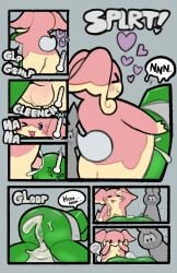anal anal_sex audino blush blush cum cum_in_ass cum_in_pussy cum_inside degooed goo_creature heart heart moan moaning onomatopoeia pink_penis pokemon public slime slime_monster thermometer