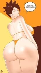 1girls ass ass_focus back_view big_ass big_butt big_thighs bikini blizzard_entertainment bottom_heavy brown_hair curvaceous curvy curvy_ass curvy_body curvy_female curvy_figure curvy_hips curvy_thighs dumptruck_ass eye_contact female female_focus female_only huge_ass huge_butt huge_thighs lena_oxton looking_at_viewer looking_back odiku overwatch overwatch_2 round_ass showing_ass solo solo_female solo_focus swimsuit thick_ass thick_butt thick_hips thick_thighs thighs tracer voluptuous voluptuous_female