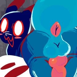 2d_animation animated anus artienvy ass ass_up balls big_balls blush butt_focus egg feral frame_by_frame genitals heart_symbol inv_(rain_world) knot knotted_penis looking_at_viewer male motion_tweening multicolored_body multicolored_ears multicolored_tail penis pink_anus pink_penis rain_world shaking_butt slugcat solo tail tail_motion tailwag tapering_tail videocult white_eyes