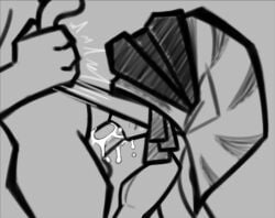 anthro balls bodily_fluids cephalopod clothing cum deep_throat duo fellatio genital_fluids genitals gnarly_eddy_(splatoon) headgear headwear hi_res humanoid male male/male marine mollusk nautilus nintendo nude oral oral_penetration penetration penile penis pseudo_hair sex splatoon tentacle tomcold00