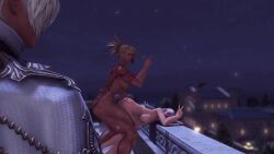 1boy 1futa 1girls 2025 3d against_wall ameliance_leveilleur animated ass ass_grab balcony blonde_hair caught caught_in_the_act doggy_style female final_fantasy final_fantasy_xiv fourchenault_leveilleur futa_on_female futanari glowing_eyes gpose(ffxiv) half_nelson huge_ass huge_balls huge_breasts huge_cock imminent_sex intersex kissing mel_(ffxiv) middle_finger muscular muscular_futa music netorare nipple_piercing ntr outdoor_nudity outdoor_sex outdoors pale_skin peace_sign penis penis_piercing smirk square_enix stealth_ass_grab tagme tan_body tattoo thick_thighs video white_hair