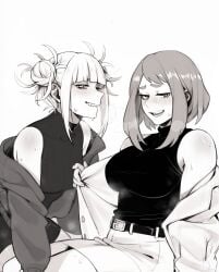 2girls asian asian_female big_breasts big_thighs blonde_female blonde_hair blonde_hair_female blush blush_lines blushed_face blushing_female blushing_profusely boku_no_hero_academia brown_eyes brown_hair color_edit colored cooling_off cute cute_expression cute_face cute_fang cute_fangs cute_girl dark_hair edit edited edited_art fangs halterneck heat heat_(temperature) himiko_toga horny horny_expression horny_face horny_female japanese japanese_female masoq095 miniskirt multiple_girls my_hero_academia my_hero_academia_(finale) ochako_uraraka oerba_yun_fang open_jacket opening_jacket presenting seductive seductive_body seductive_eyes seductive_female seductive_gaze seductive_look seductive_mouth seductive_pose seductive_smile sexy_pose short_skirt sweat sweating sweaty sweaty_body teenage_girl teenager thick_hips thick_legs thick_thighs thighs toga_himiko turned_on turtleneck turtleneck_sweater uraraka_ochako uravity