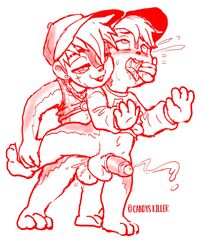 alvin_and_the_chipmunks alvin_seville cum cum_inside drooling sketch slade_smith_(character) yaoi