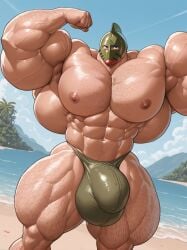 1boy abs ai_generated arm_hair armpits ataru_(kinnikuman) bara beach big_balls big_muscles big_nipples big_pecs big_penis chest_scar choujin daddy dilf flexing gay hair hairy hairy_male huge_balls huge_cock huge_muscles huge_nipples huge_pecs human hunk hyper hyper_balls hyper_bulge hyper_muscles hyper_pecs hyper_penis jorgexanders kinnikuman kinnikuman_soldier leg_hair male male_only mask mask_only masked_male muscular muscular_human muscular_male pecs pubic_hair requested solo speedo speedo_only topless topless_male