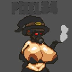 1girls 2d 2d_(artwork) 2d_artwork armor armored_female armored_gloves arms belly belly_button belly_expansion belly_inflation big_belly big_breasts big_nipples black_armor black_hat breasts breasts_bigger_than_head breasts_out chubby chubby_female cigar cigarette cigarette_burn cigarette_holder cigarette_smoke clothed clothed/nude clothed_female clothing dead_ahead enormous_belly enormous_breasts enormous_tits female female_focus female_only gas_mask gloves gwen_(pixel34) hat huge_belly huge_breasts huge_nipples looking_away mask masked masked_female massive_belly massive_boobs massive_breasts massive_tits nipples nipples_visible_through_clothing oc original_character partially_clothed pixel pixel34 pixel_(artwork) pixel_art pixelated seductive seductive_body seductive_look semi_nude smoke smoking smoking_cigarette solo solo_female solo_focus standing tactical_gear tactical_nudity tits_bigger_than_head tits_out white_skinned_female witch witch_costume witch_hat