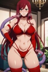 ai_generated asckarit erza_scarlet fairy_tail fairy_tail_100_years_quest lingerie red_lingerie