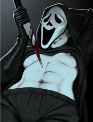 1girls breast_peek breasts breasts_out dead_by_daylight female genderbent genderswap_(mtf) ghostface knife mask masked masked_female medium_breasts nipple_slip nipples_outside nsfwzhenya perky_breasts perky_nipples pinup rule_63 rule_63 rule_63 scream_(franchise) shirt_lift shirt_open shirt_up small_breasts