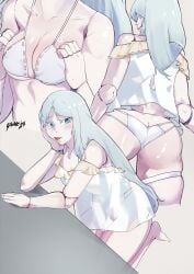 1girls ass big_breasts blue_eyes blue_hair breasts doll doll_girl doll_joints elden_ring elden_ring_nightreign female female_only fromsoftware geckoyuke pale-skinned_female pale_skin petite petite_body petite_female revenant_(nightreign)