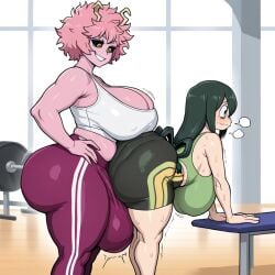 1futa 1girls ai_assisted ai_generated big_ass big_breasts female futa_on_female futanari huge_ass huge_balls huge_breasts huge_cock intersex kalagod massive_ass massive_breasts mina_ashido my_hero_academia tagme thick_thighs tsuyu_asui wide_hips